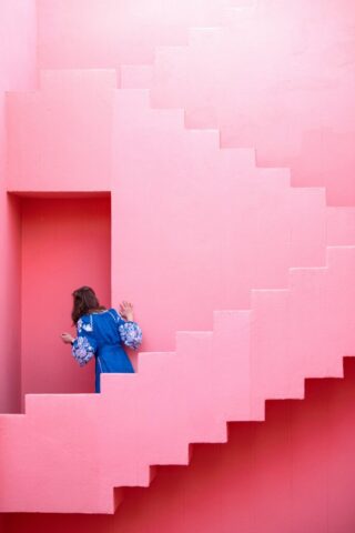 Aesthetic Pink Stairs Aesthetic Pink Stairs